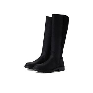 Clarks Women's Opal Glow Knee High Boot, Black Leather, US 7 Wide